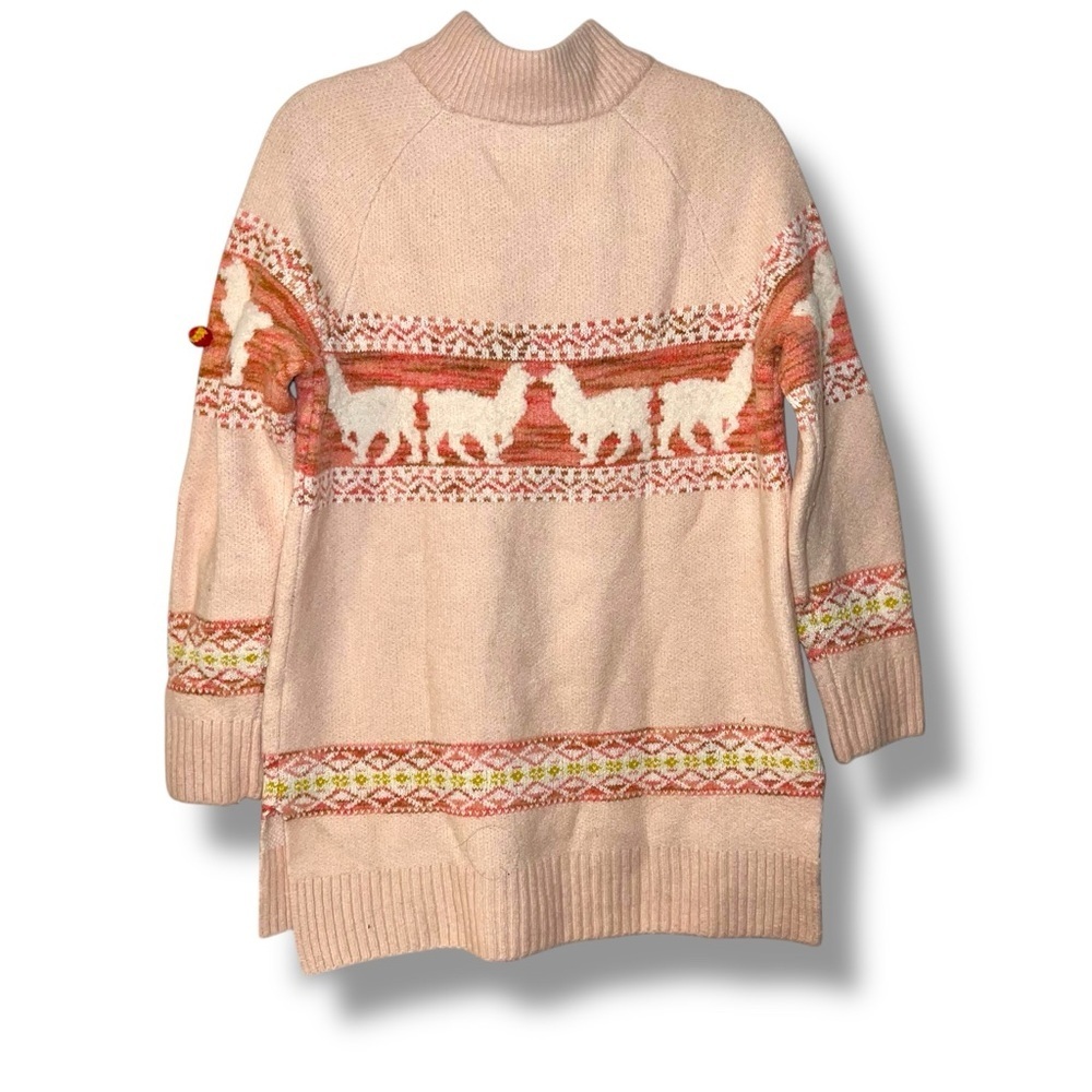 Anthropologie Pom Pom alpaca peach sweater size medium